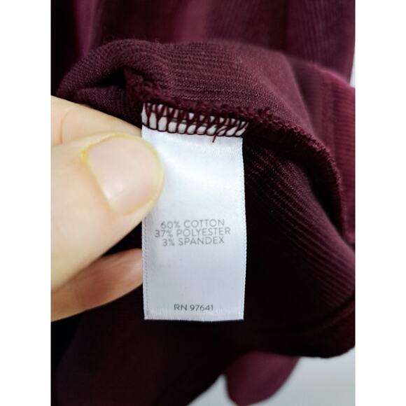 J.Jill New! Women's Purple Syrah Ribbed Top Blouse Soft Warm Medium - Picture 6 of 7